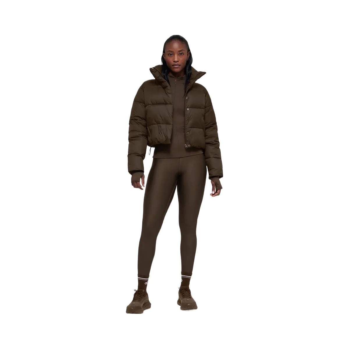 Alo Women's Gold Rush Puffer - Espresso - HypeFly India View 3