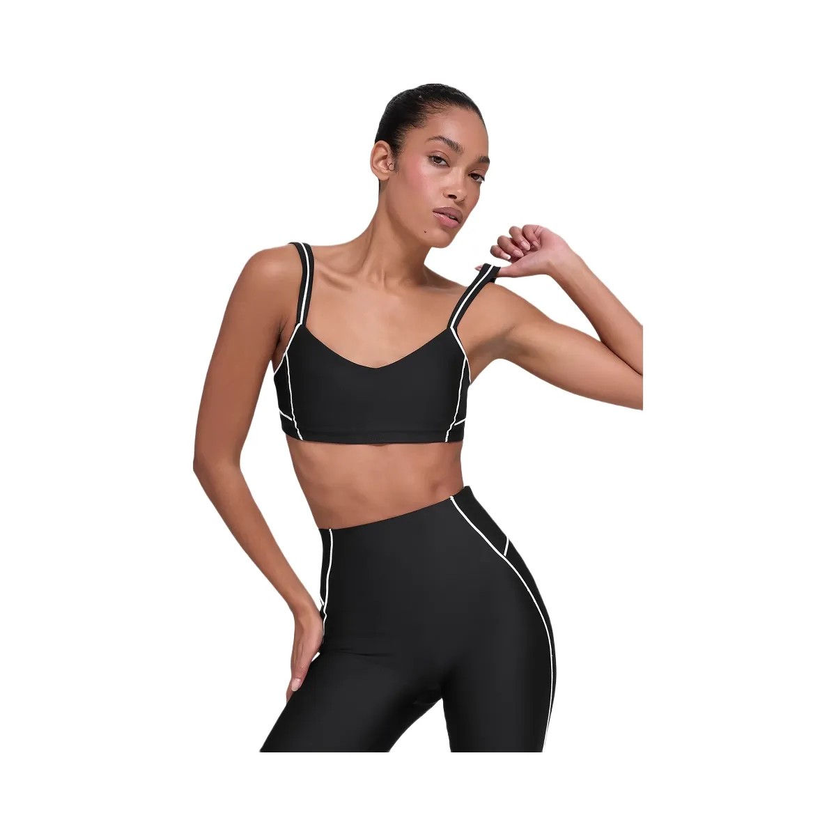 Alo Women's Airlift Haven Bra - Black/White - HypeFly India View 1