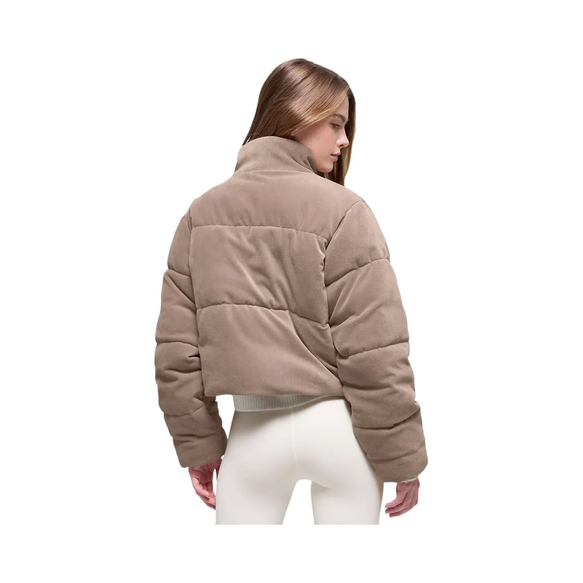 Alo Women's Micro Corduroy Dreamy Puffer - Chai Latte - HypeFly India View 3