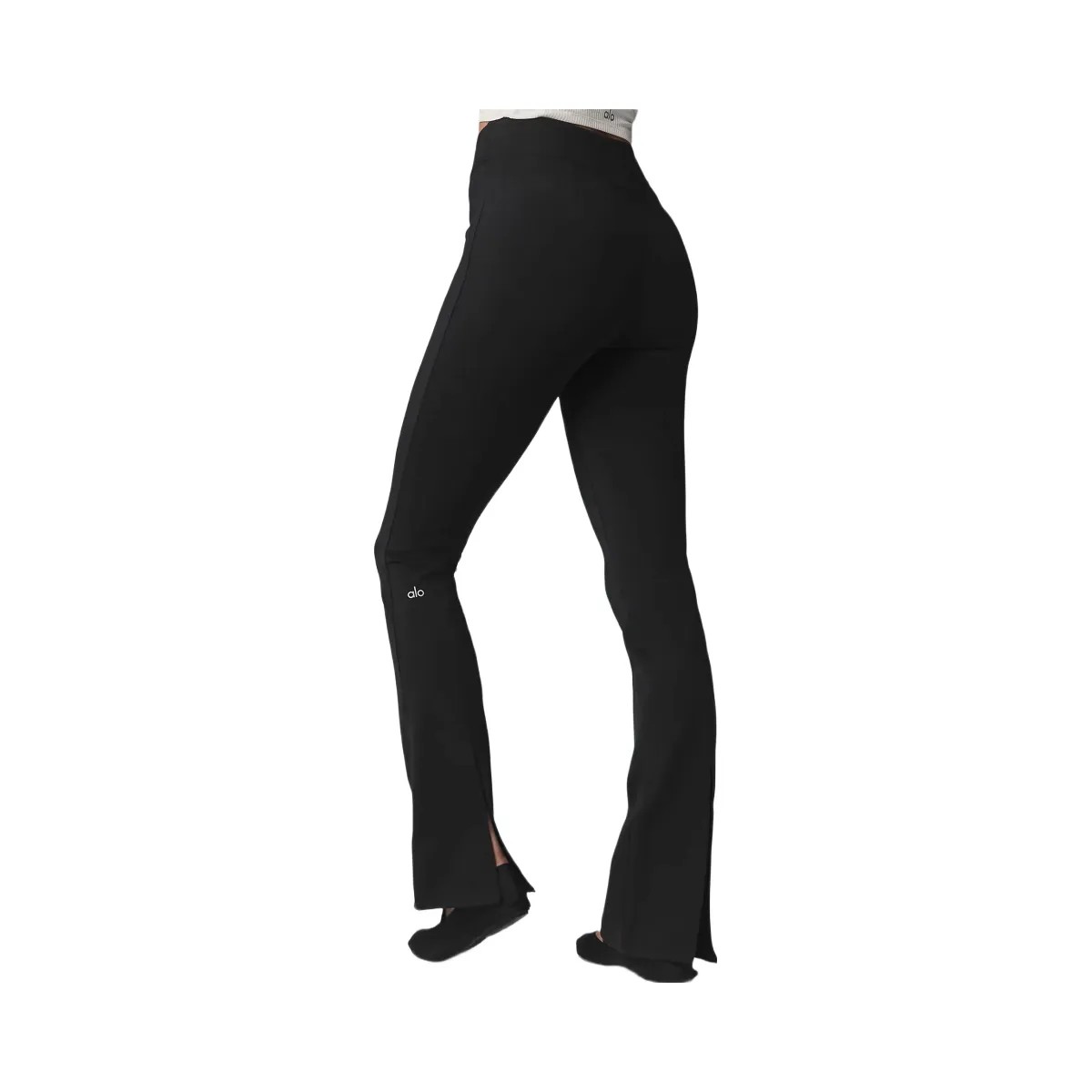 Alo Women's Airbrush High-Waist Kick-Back Legging - Black - HypeFly India View 3