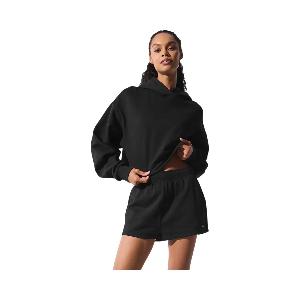 Alo Women's Bae Hoodie - Black - HypeFly India View 1