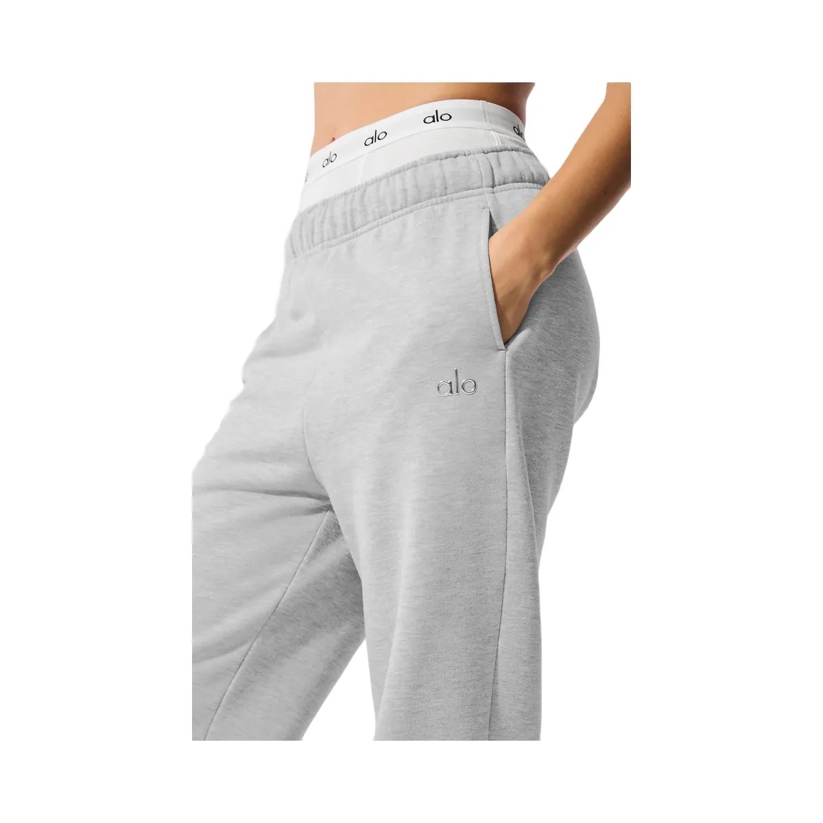 Alo Accolade Sweatpant - Athletic Heather Grey - HypeFly India View 4