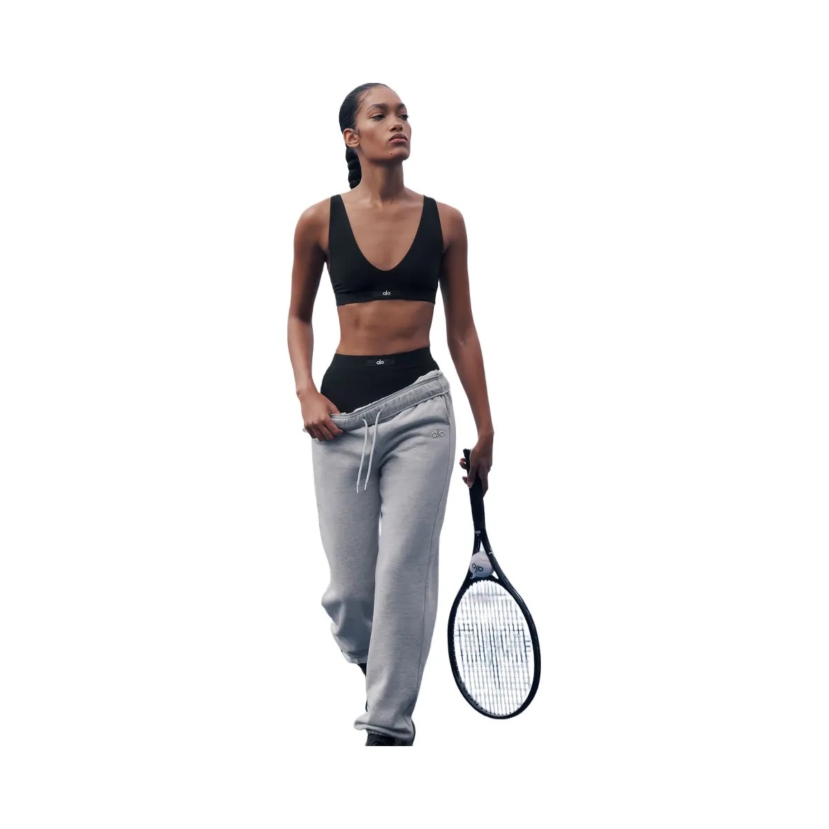 Alo Accolade Sweatpant - Athletic Heather Grey - HypeFly India View 5