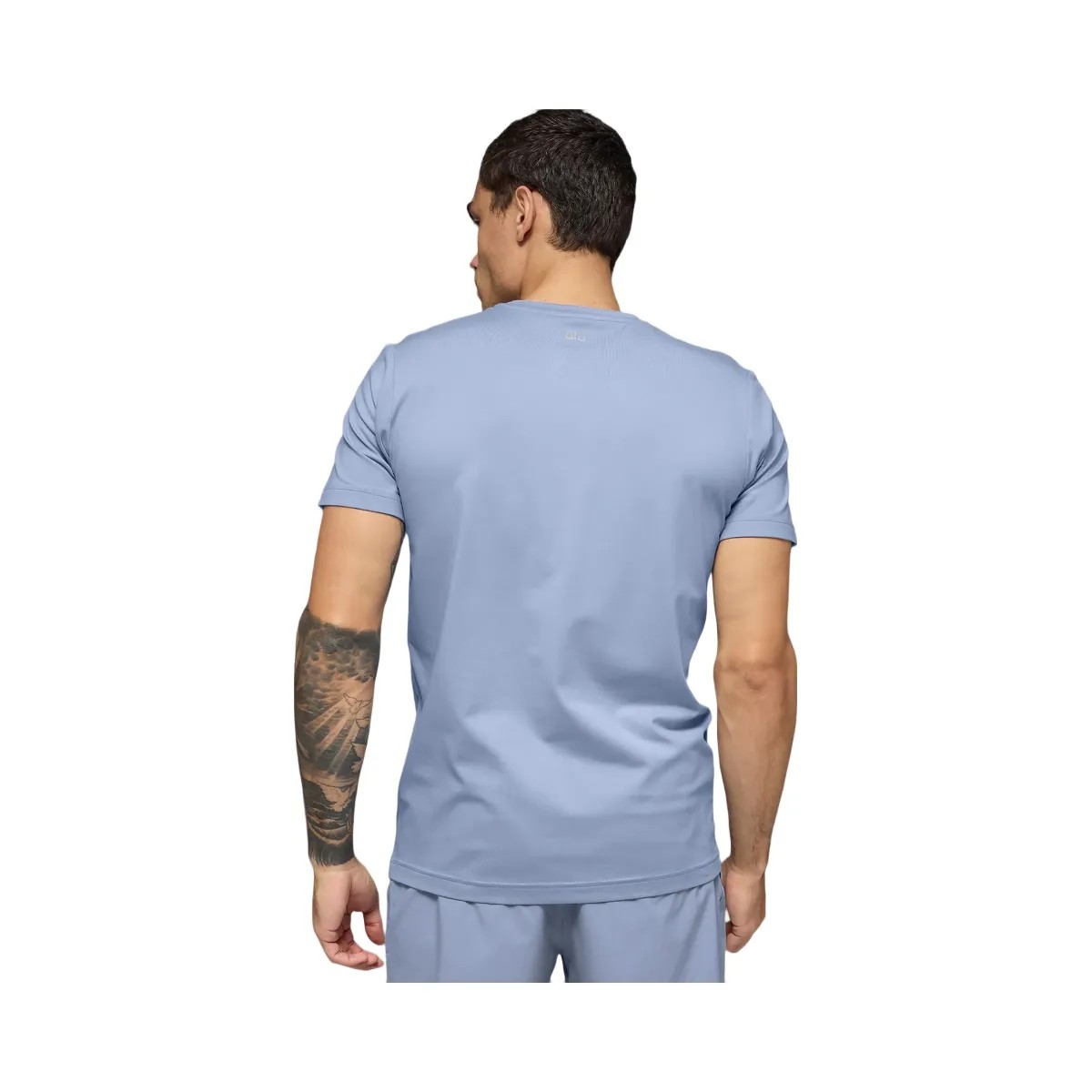 Alo Men's Conquer Reform Crewneck Short Sleeve - Winter Frost - HypeFly India View 3
