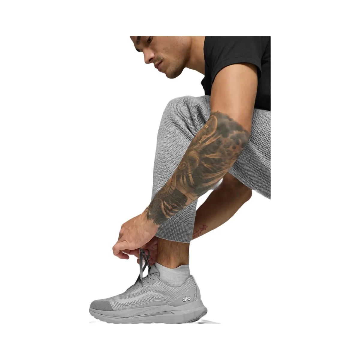 Alo Men's Sports Club Jogger - Athletic Heather Grey - HypeFly India View 4