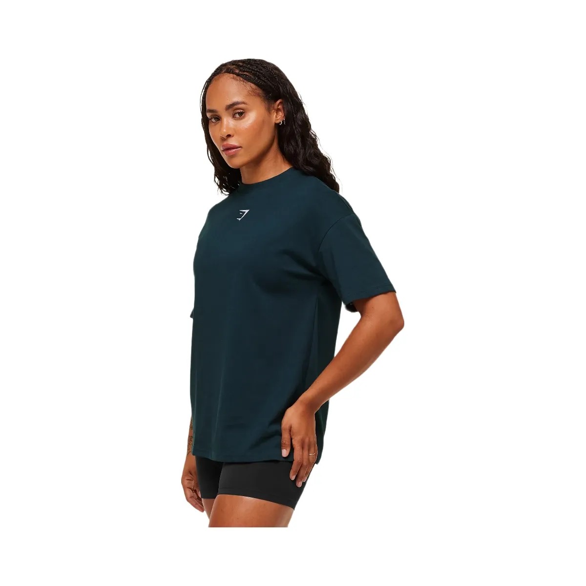 Gymshark Power Oversized T-Shirt - Deep Petrol Blue/Smoke Blue - HypeFly India View 3