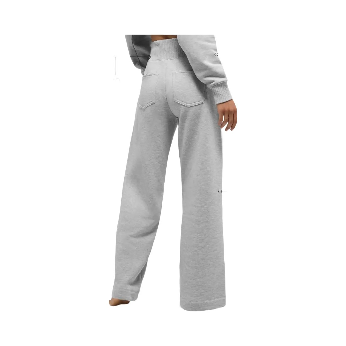 Alo Women's Serenity Wide Leg Sweatpant - Athletic Heather Grey - HypeFly India View 3