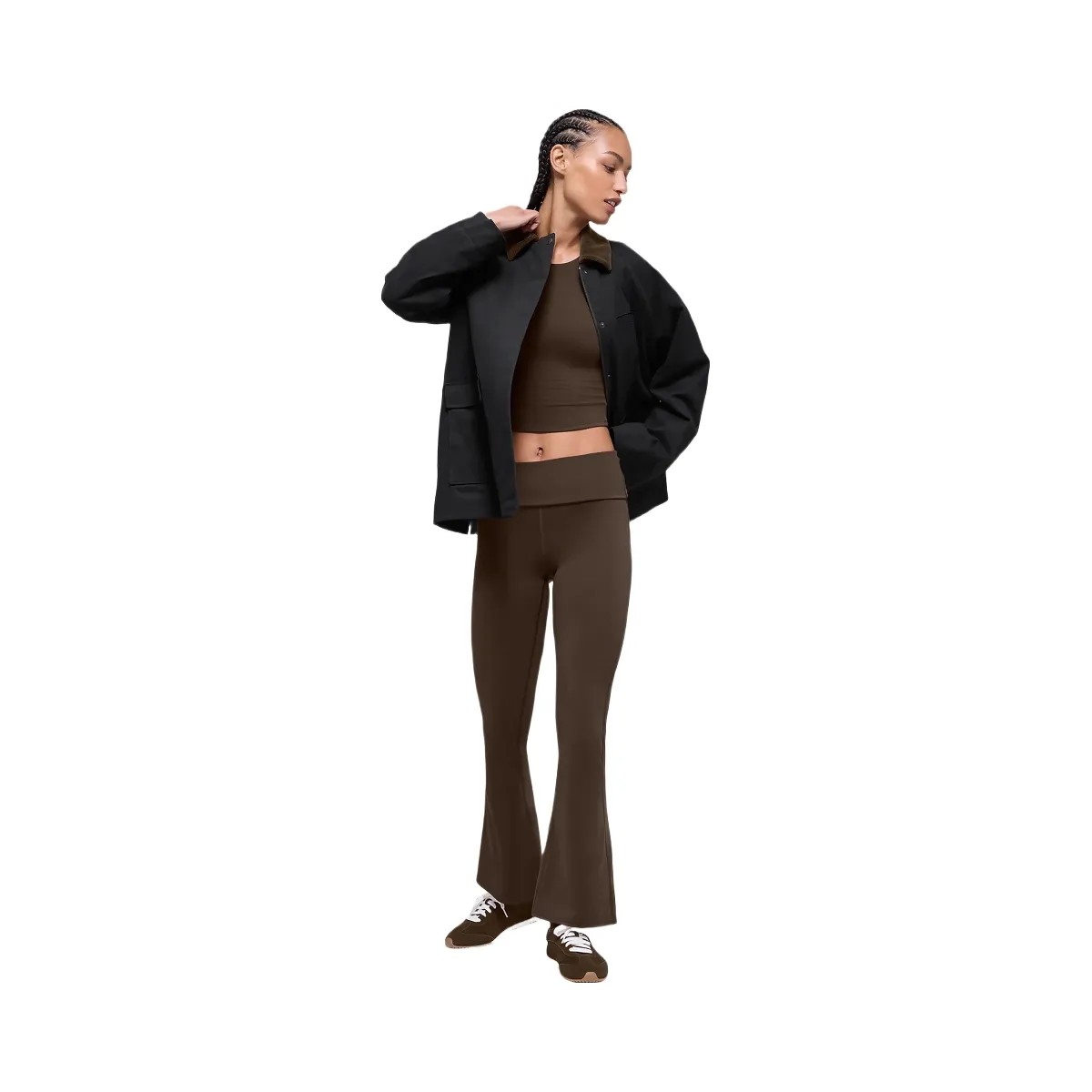 Alo Women's Twill Barn Jacket - Black/Espresso - HypeFly India View 5