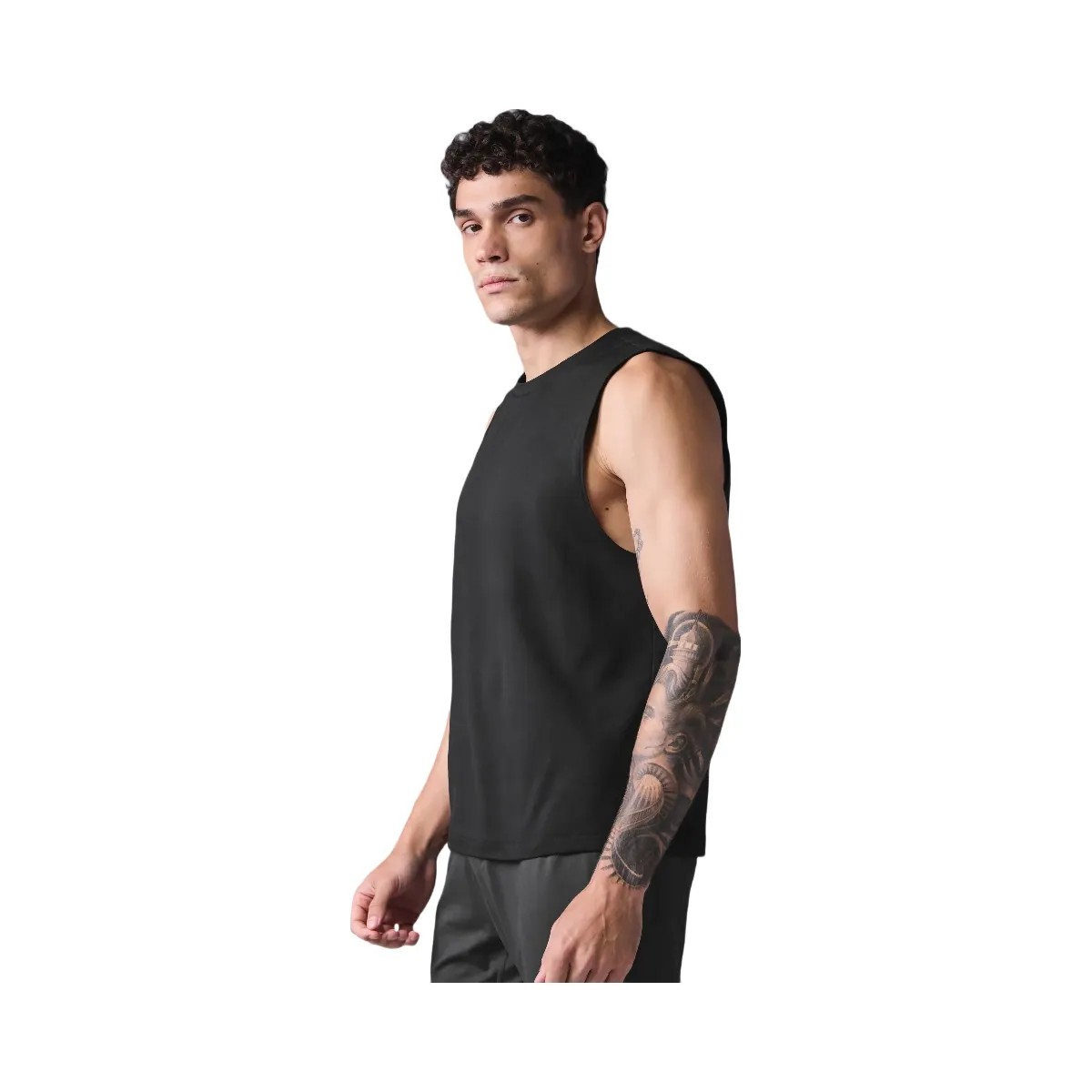 Alo Men's Conquer Muscle Tank - Black - HypeFly India View 2