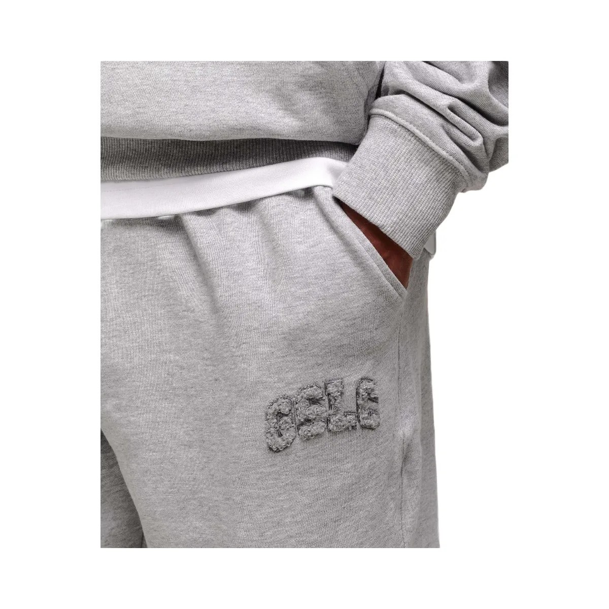 Gymshark GSLC Joggers - Light Grey Core Marl - HypeFly India View 6