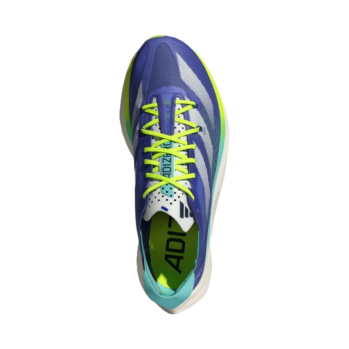 Adidas Adizero Adios Pro 3 Cobalt Blue Zero Metalic Lucid Lemon - HypeFly India View 4