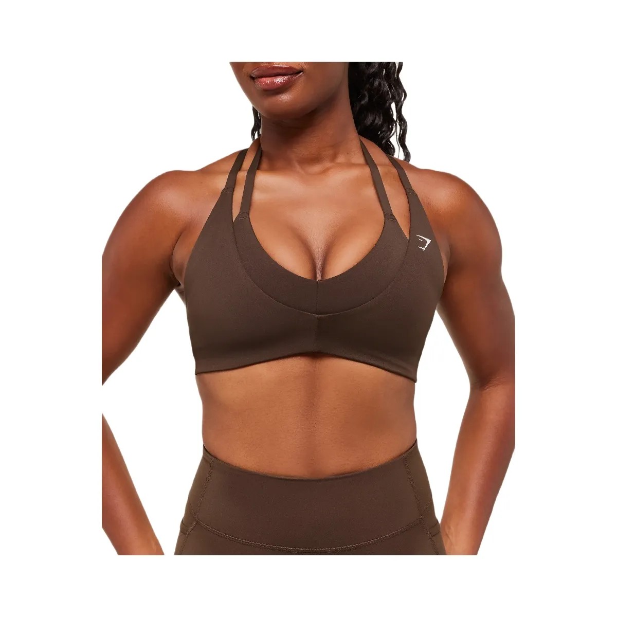 Gymshark Reps T Back Sports Bra - Archive Brown - HypeFly India View 5