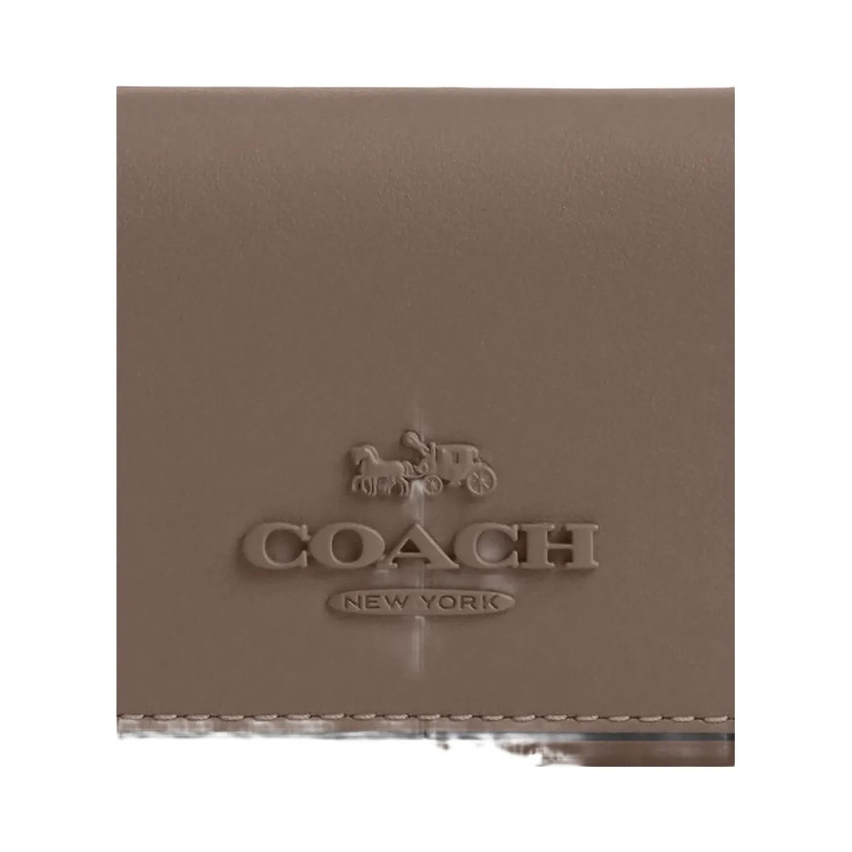 Coach Micro Wallet Leather-Gold-Dark Stone - HypeFly India View 2