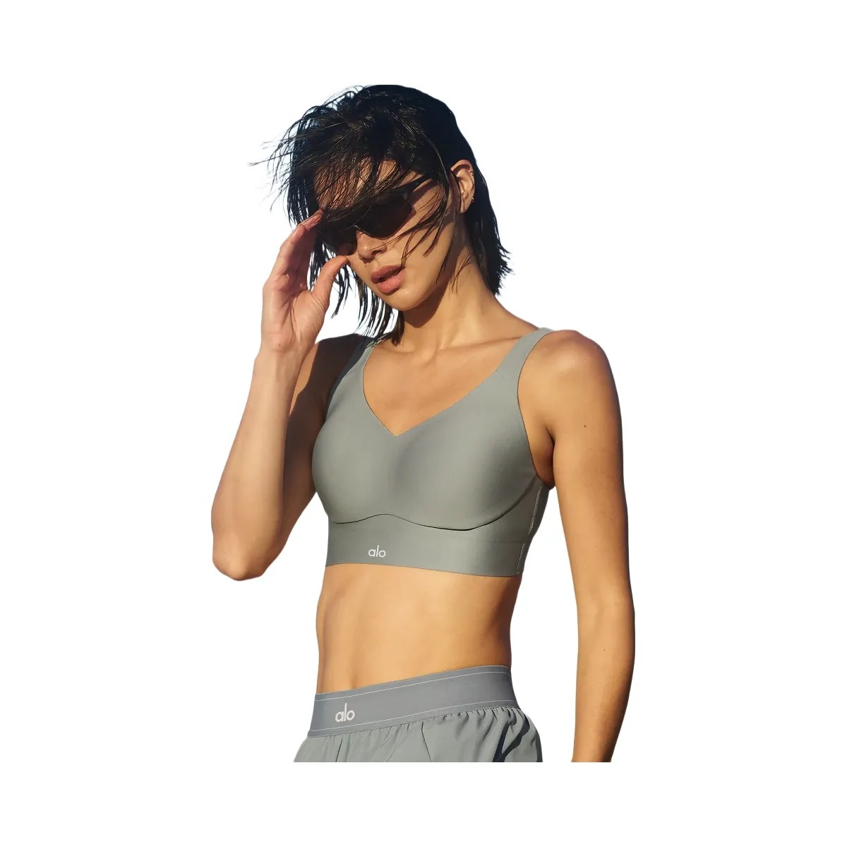Alo Women's Airlift Endurance High-Impact Bra - Lunar Grey - HypeFly India View 1