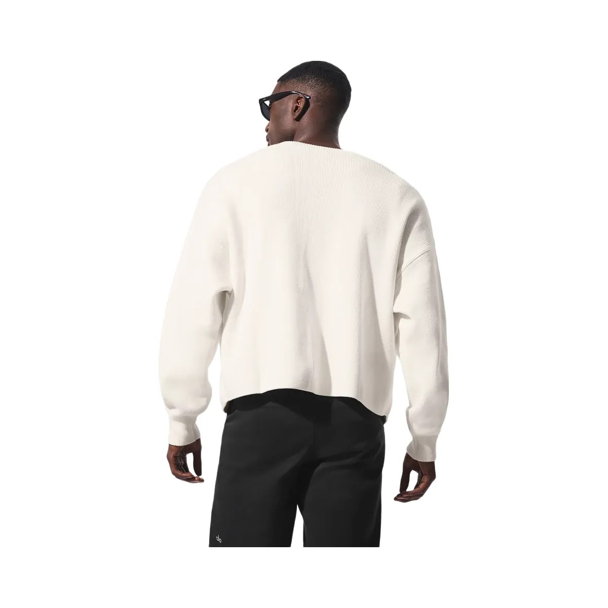 Alo Men's Scholar Cardigan Sweater - Ivory - HypeFly India View 3