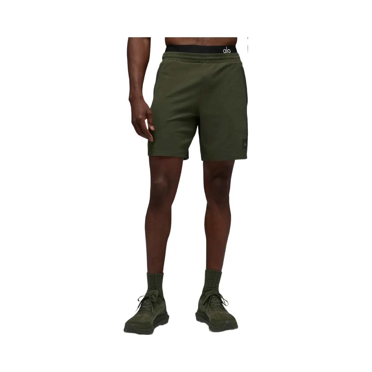 Alo Men's 7" Double Take Short - Green Olive - HypeFly India View 2