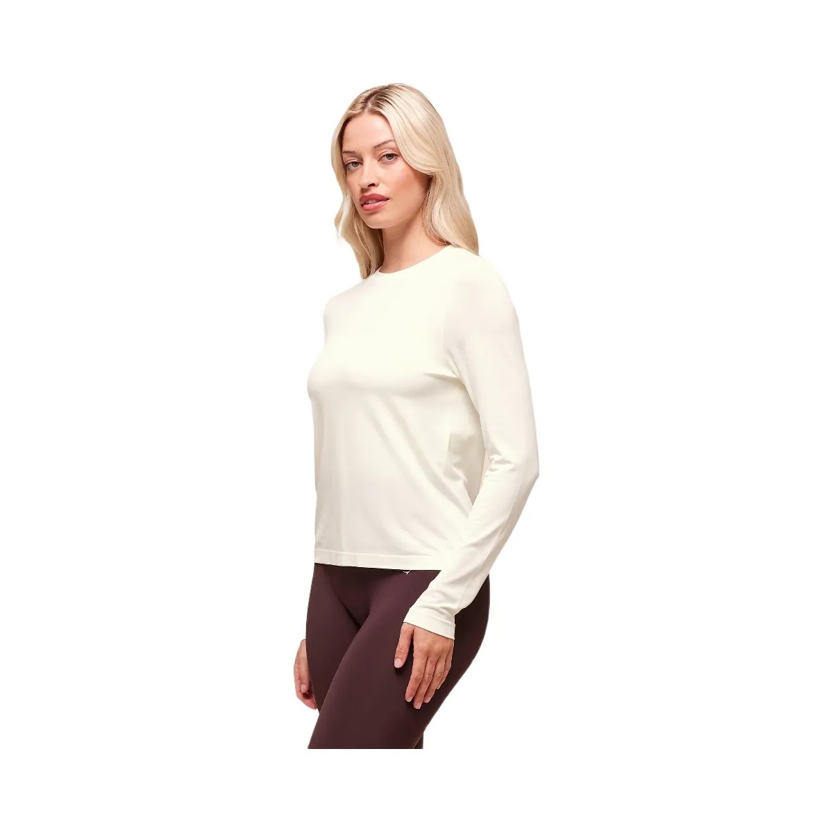 Gymshark Everyday Seamless Long Sleeve Top - Soft White - HypeFly India View 3