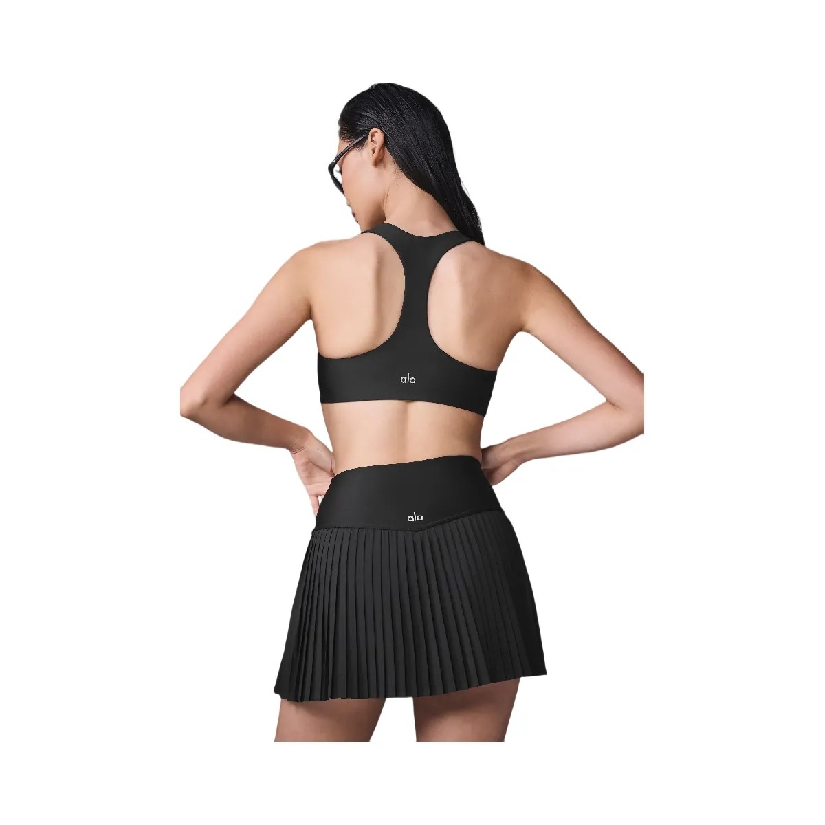 Alo Women's Grand Slam Tennis Skirt - Black - HypeFly India View 5