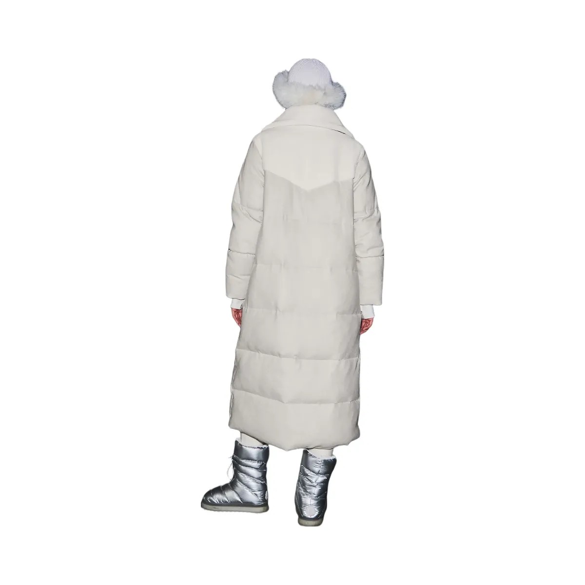 Alo Women's Snowfall Puffer Coat - White Oak - HypeFly India View 5
