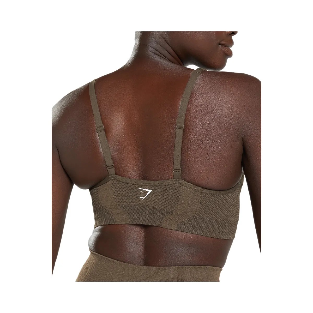 Gymshark Vital V Neck Sports Bra - Espresso Marl - HypeFly India View 5