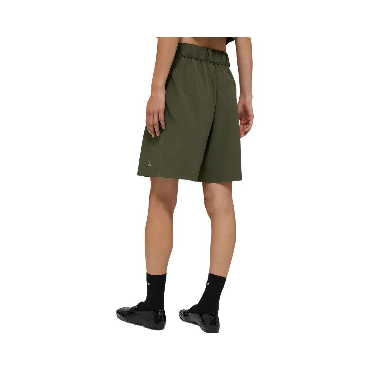 Alo Women's High-Waist Dreamscape Short - Green Olive - HypeFly India View 2