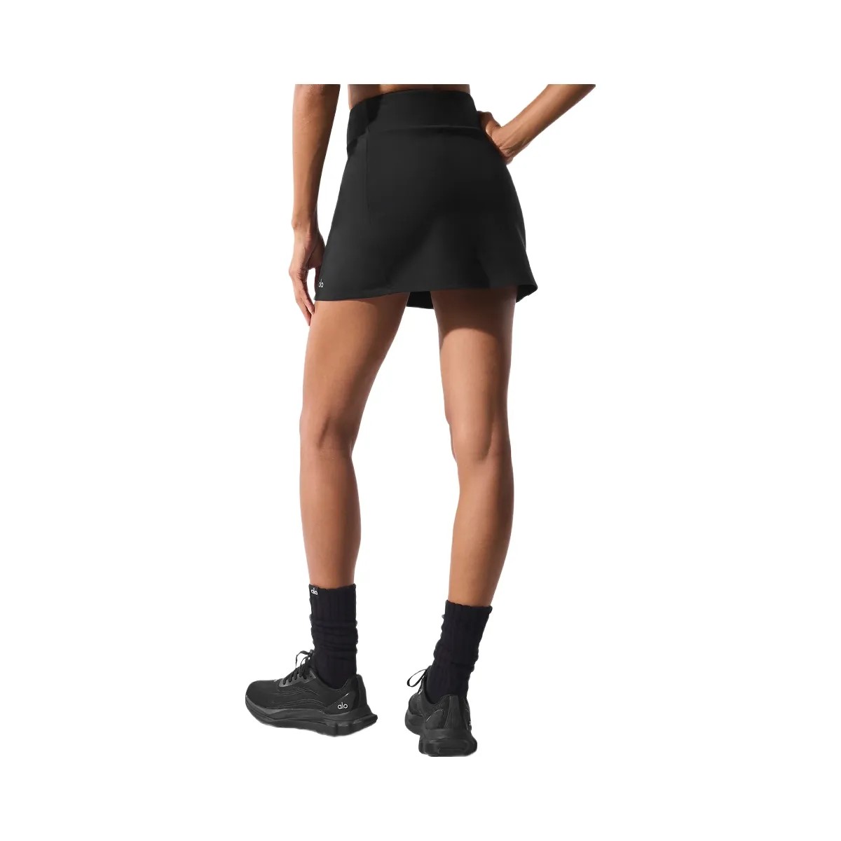 Alo Women's Airbrush High-Waist Good Form Tennis Skirt - Black - HypeFly India View 3