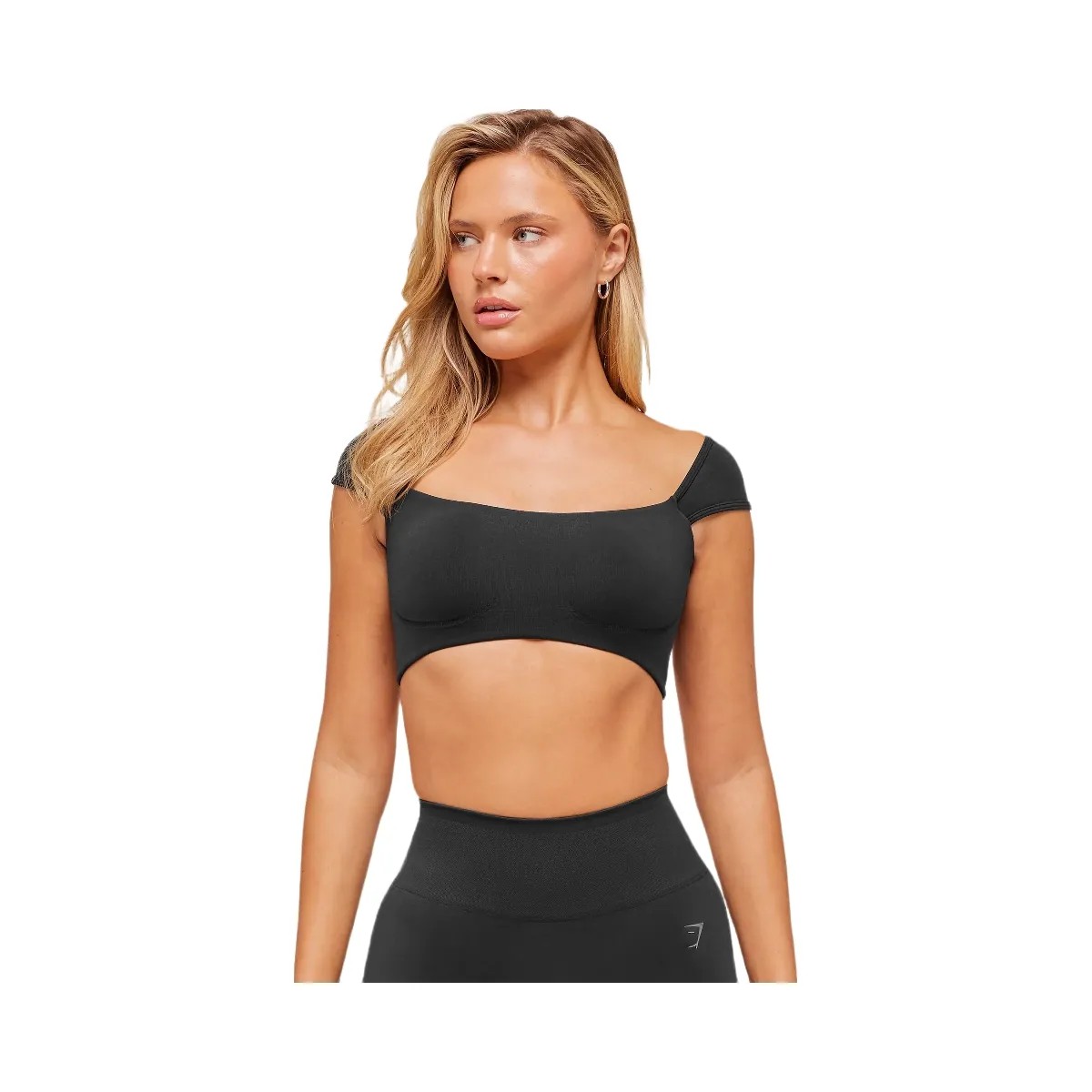 Gymshark Soft Sculpt Cap Sleeve Bralette - Black - HypeFly India View 5