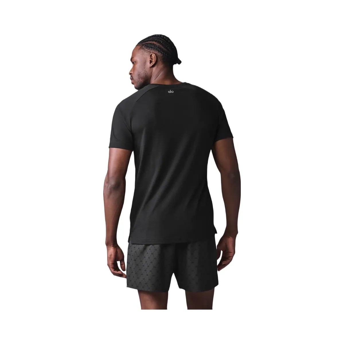 Alo Men's Triumph Raglan Tee - Black - HypeFly India View 4