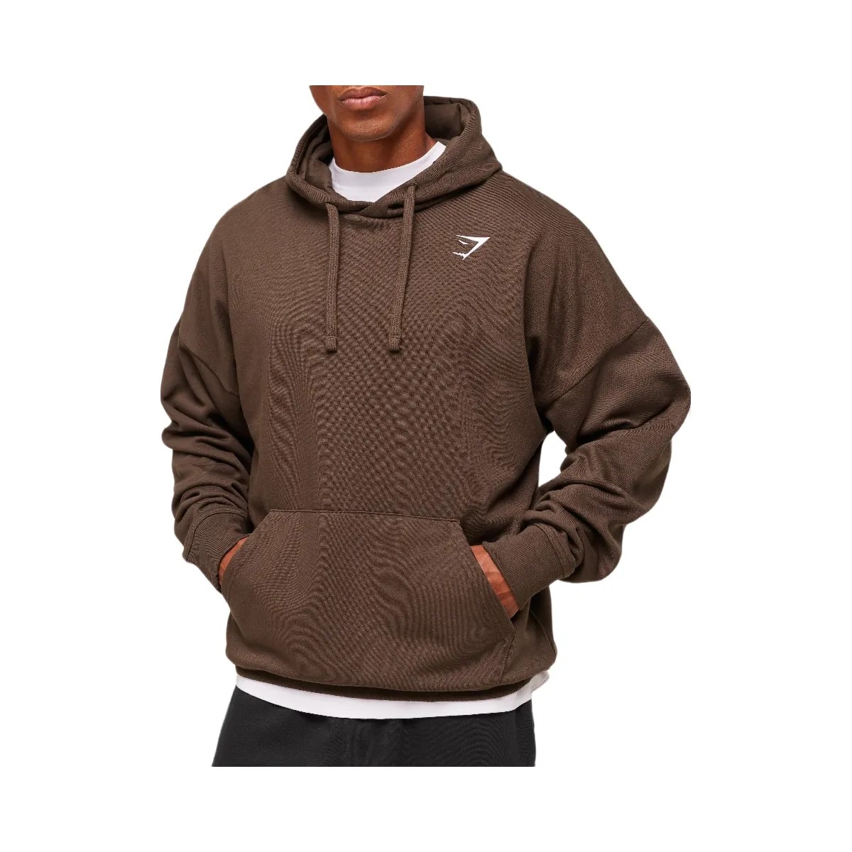 Gymshark Crest Oversized Hoodie - Archive Brown - HypeFly India View 4