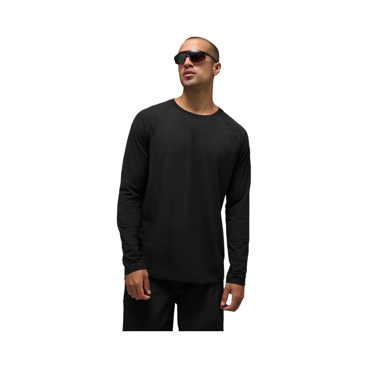 Alo Men's ALO Vapor Crewneck Long Sleeve - Black - HypeFly India View 5