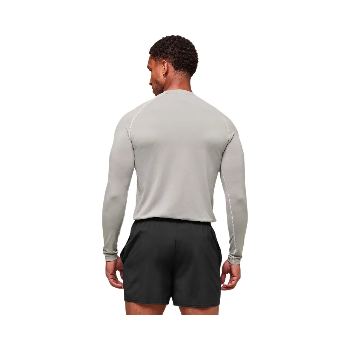 Gymshark Vital Long Sleeve T-Shirt - Light Grey/Smokey Grey - HypeFly India View 2
