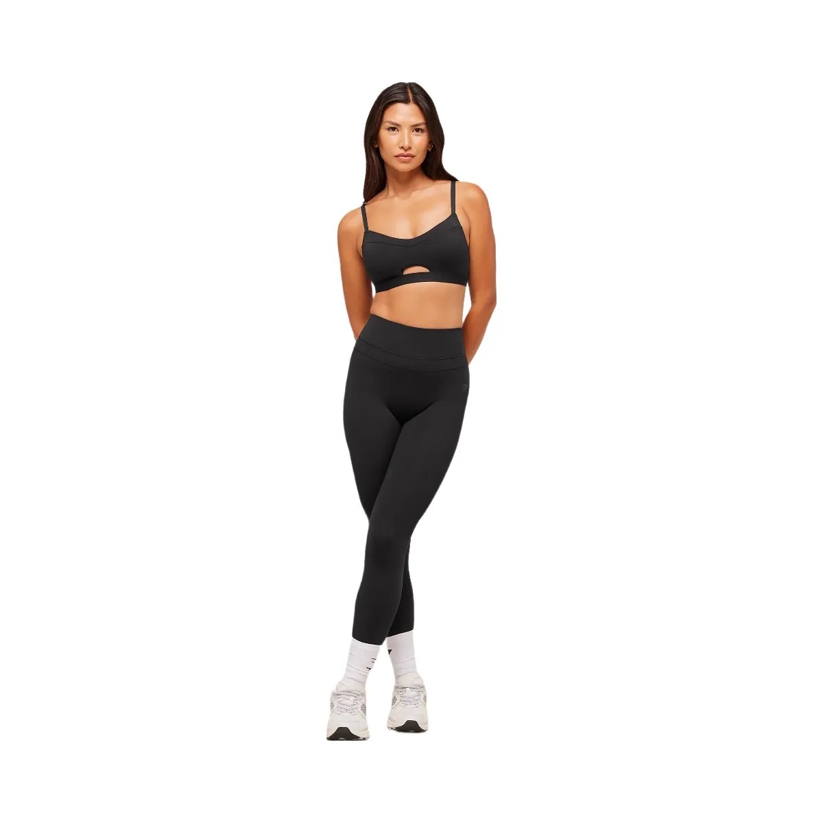 Gymshark Balcony Peekaboo Sports Bra - Black - HypeFly India View 5