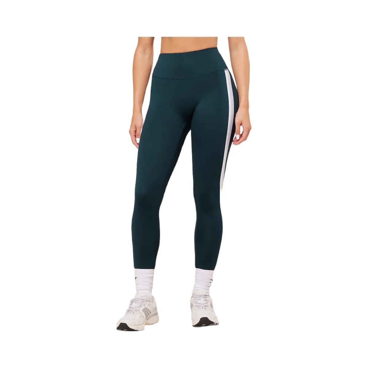 Gymshark Piping Legging - Deep Petrol Blue/Smoke Blue/Soft White - HypeFly India View 1