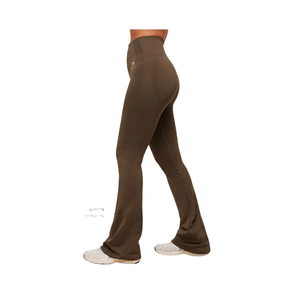 Gymshark Vital Soft Flared Leggings - Espresso Marl - HypeFly India View 2