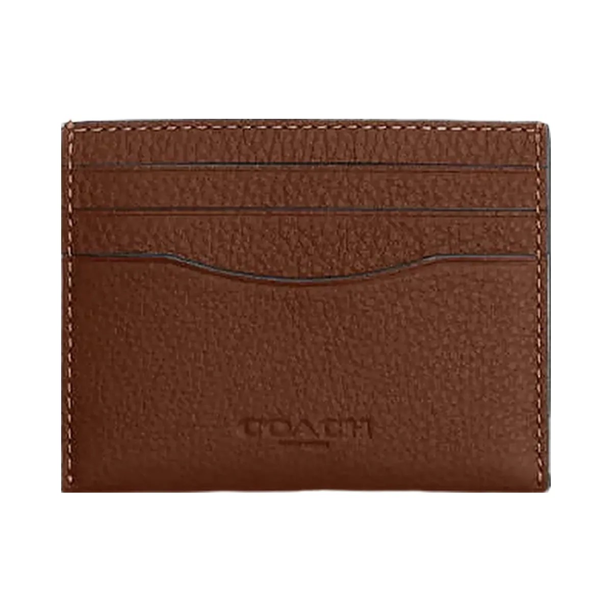 Coach Slim Id Card Case Pebbled Leather-Saddle - HypeFly India View 2