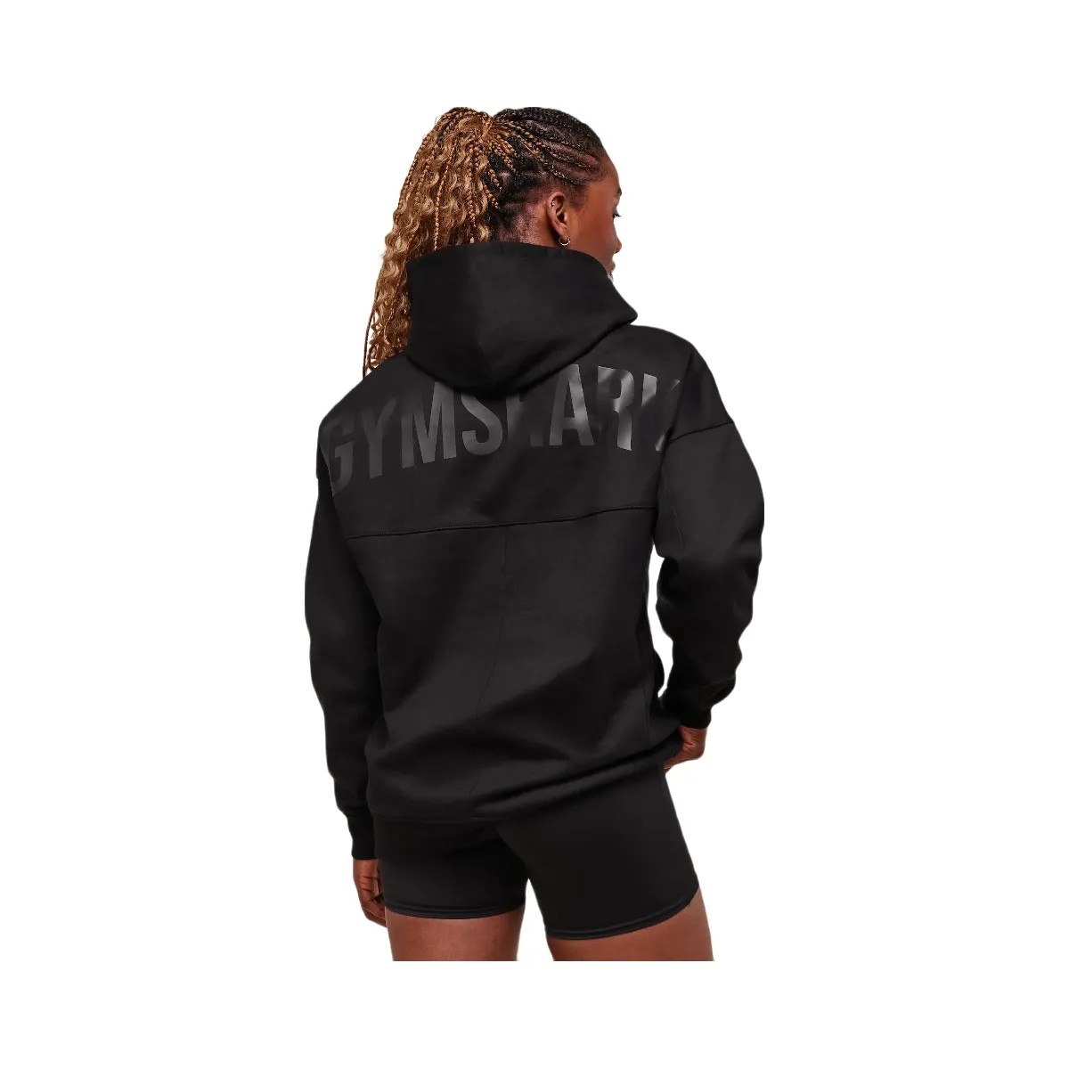 Gymshark Premium Power Hoodie - Black - HypeFly India View 2