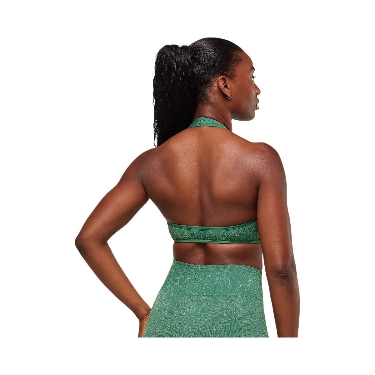 Gymshark Adapt Fleck x Whitney Halterneck Sports Bra - Lift Green/Clay Green - HypeFly India View 2