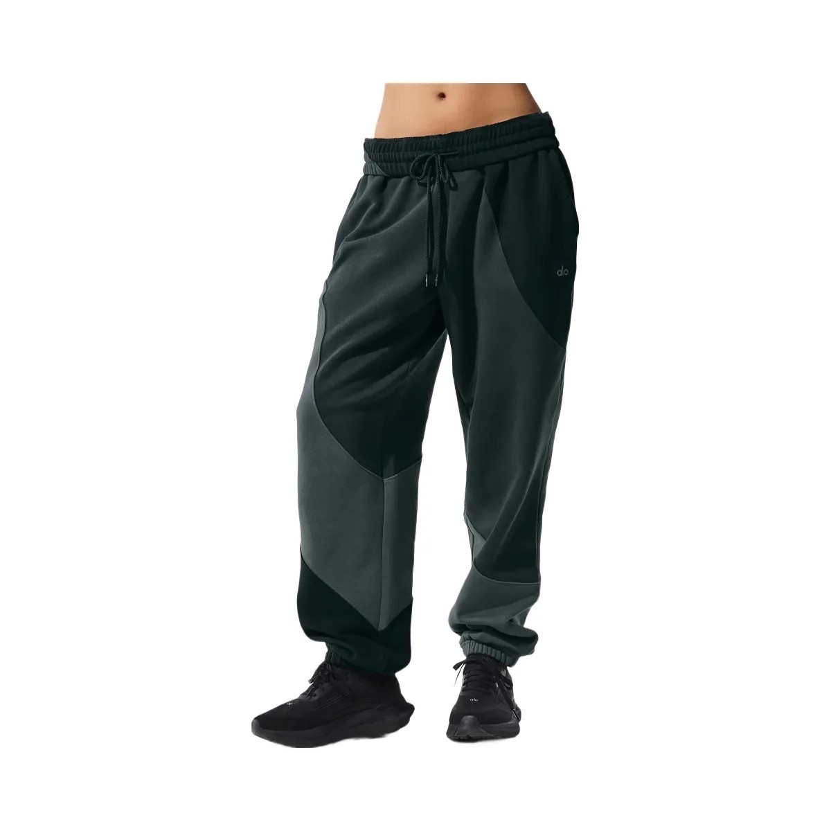 Alo Make Waves Sweatpant - Charcoal Green Tonal - HypeFly India View 4