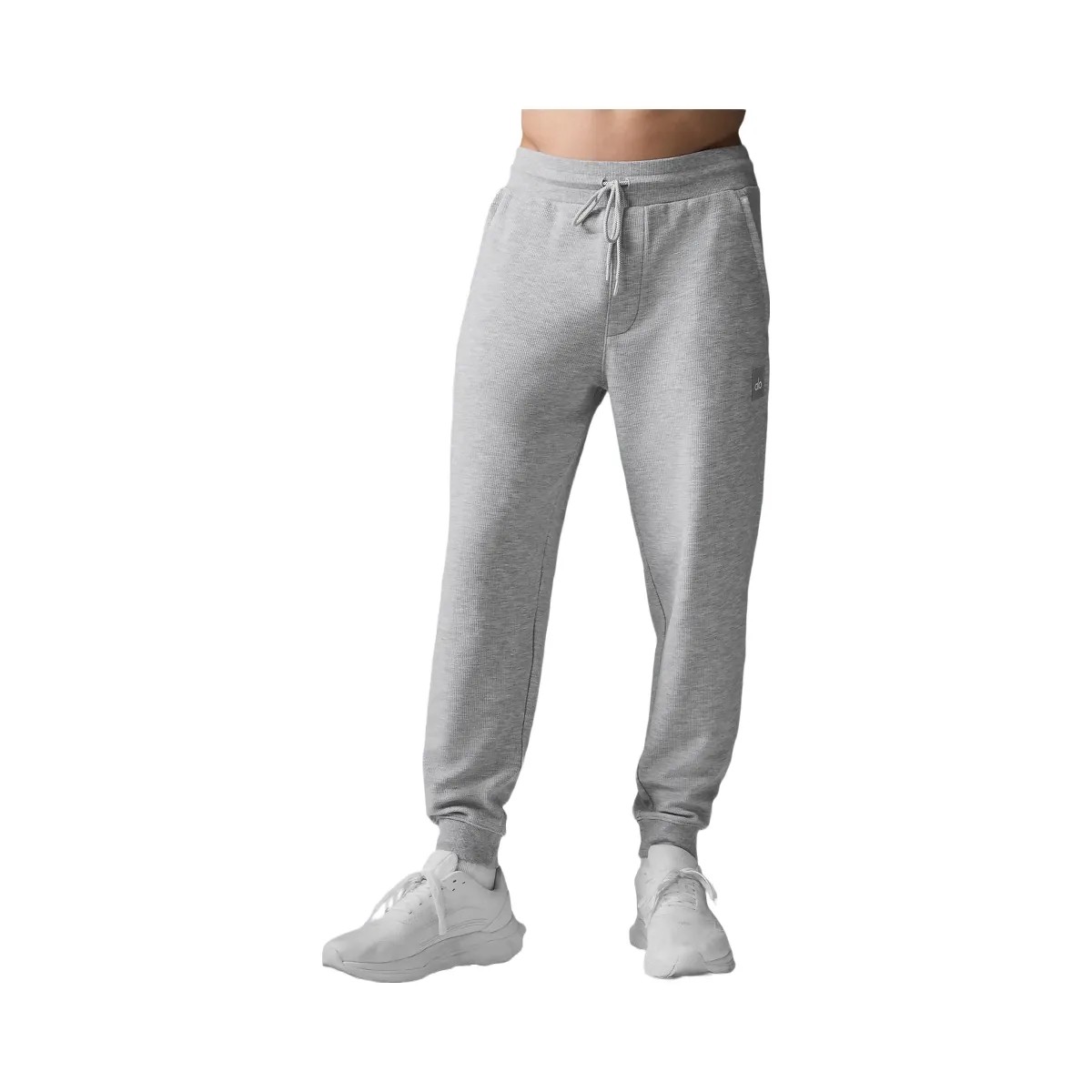 Alo Men's Micro Waffle Fast Break Jogger - Athletic Heather Grey - HypeFly India View 2