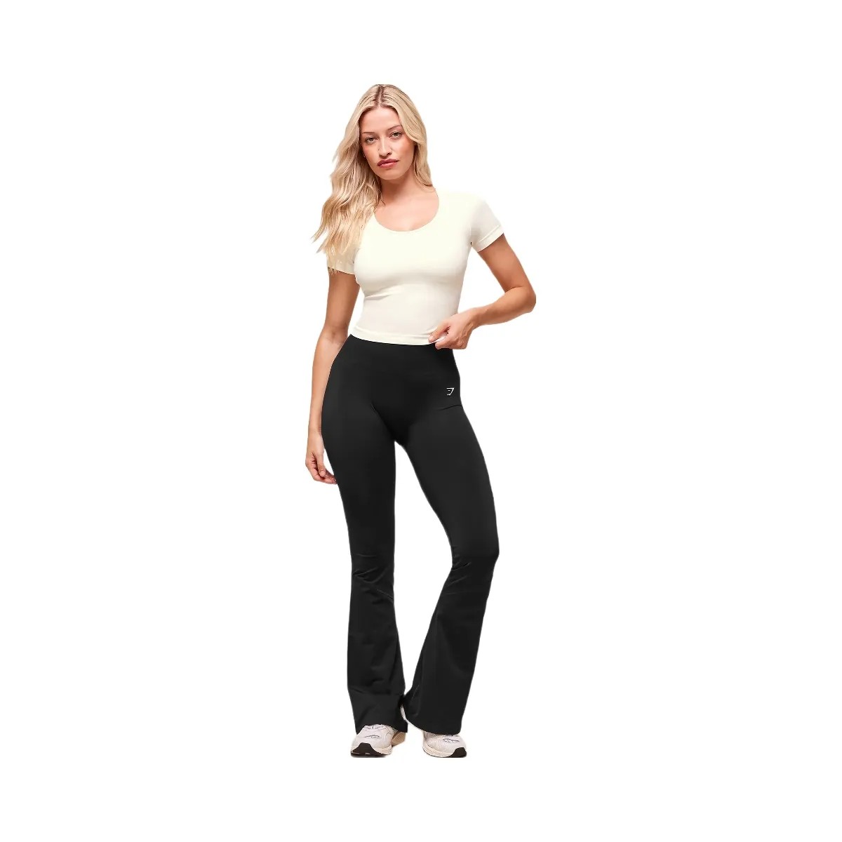 Gymshark Everyday Seamless Tight Fit Crew Neck Tee - Soft White - HypeFly India View 5