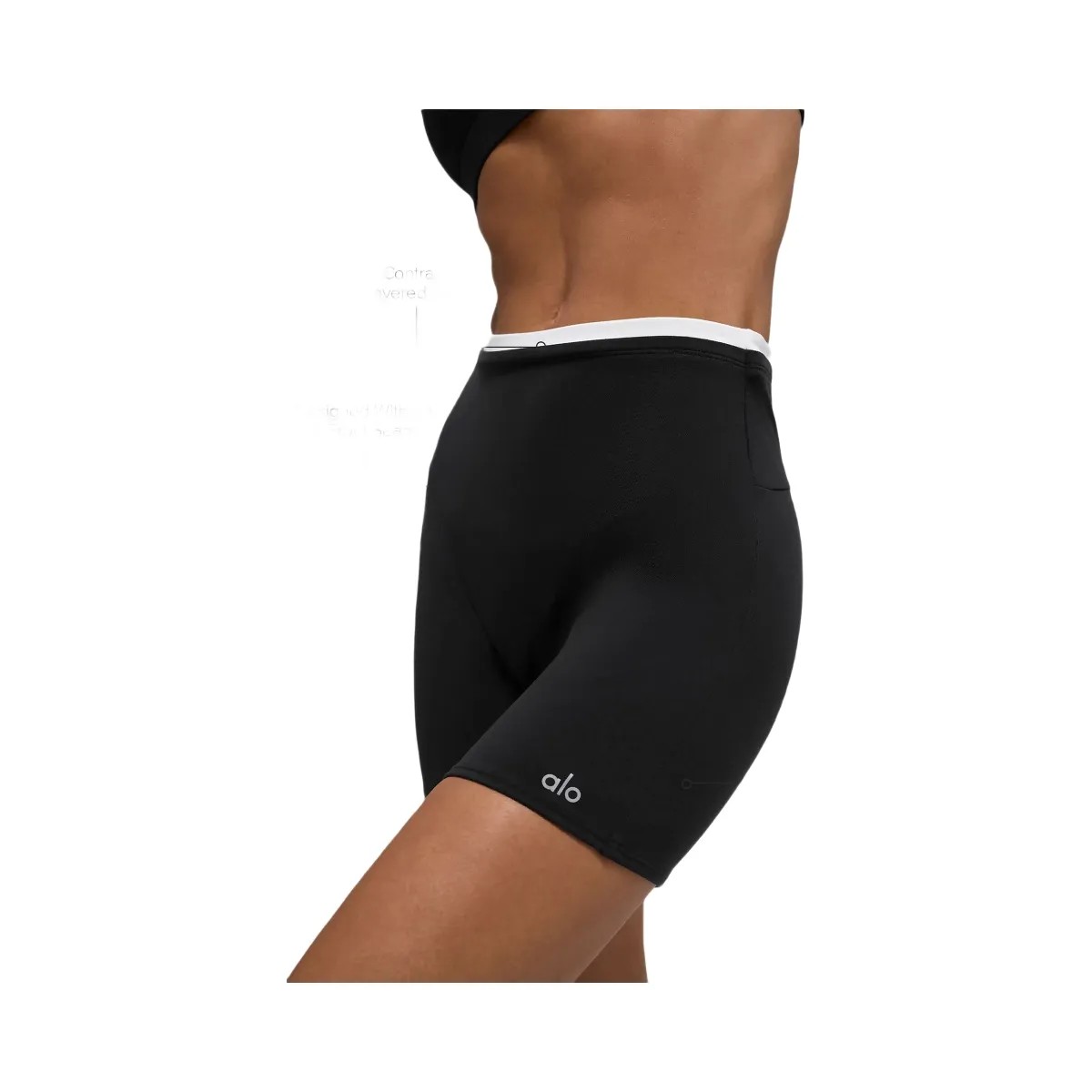 Alo Women's 5" Airbrush Double Up Short - Black/White - HypeFly India View 2