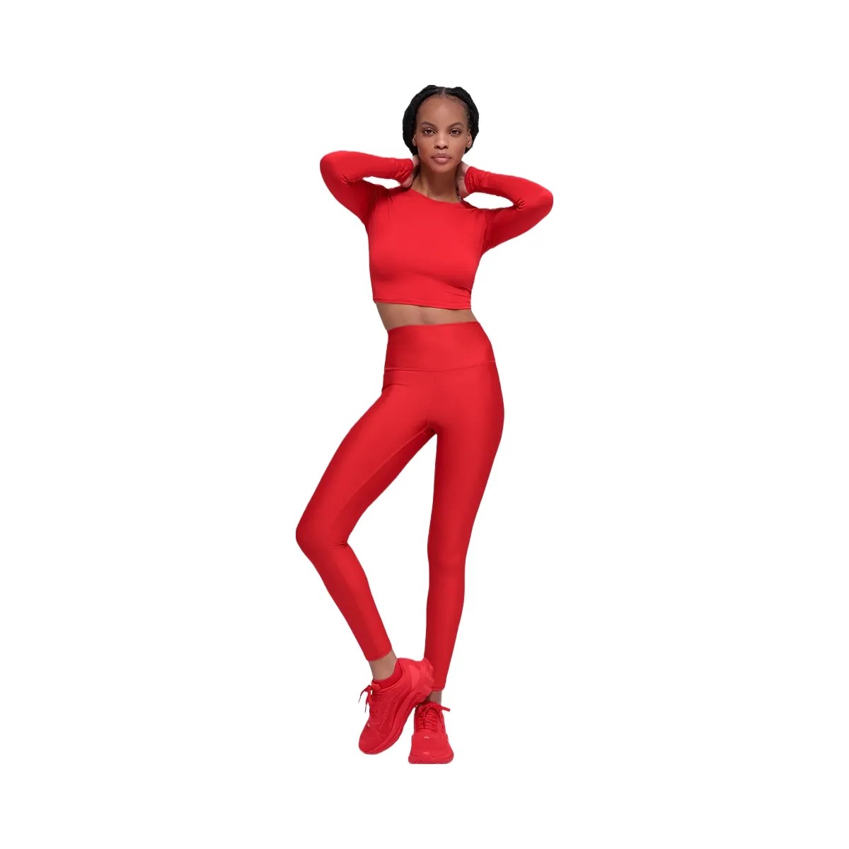 Alo Women's 7/8 High-Waist Airlift Legging - Bright Red - HypeFly India View 1