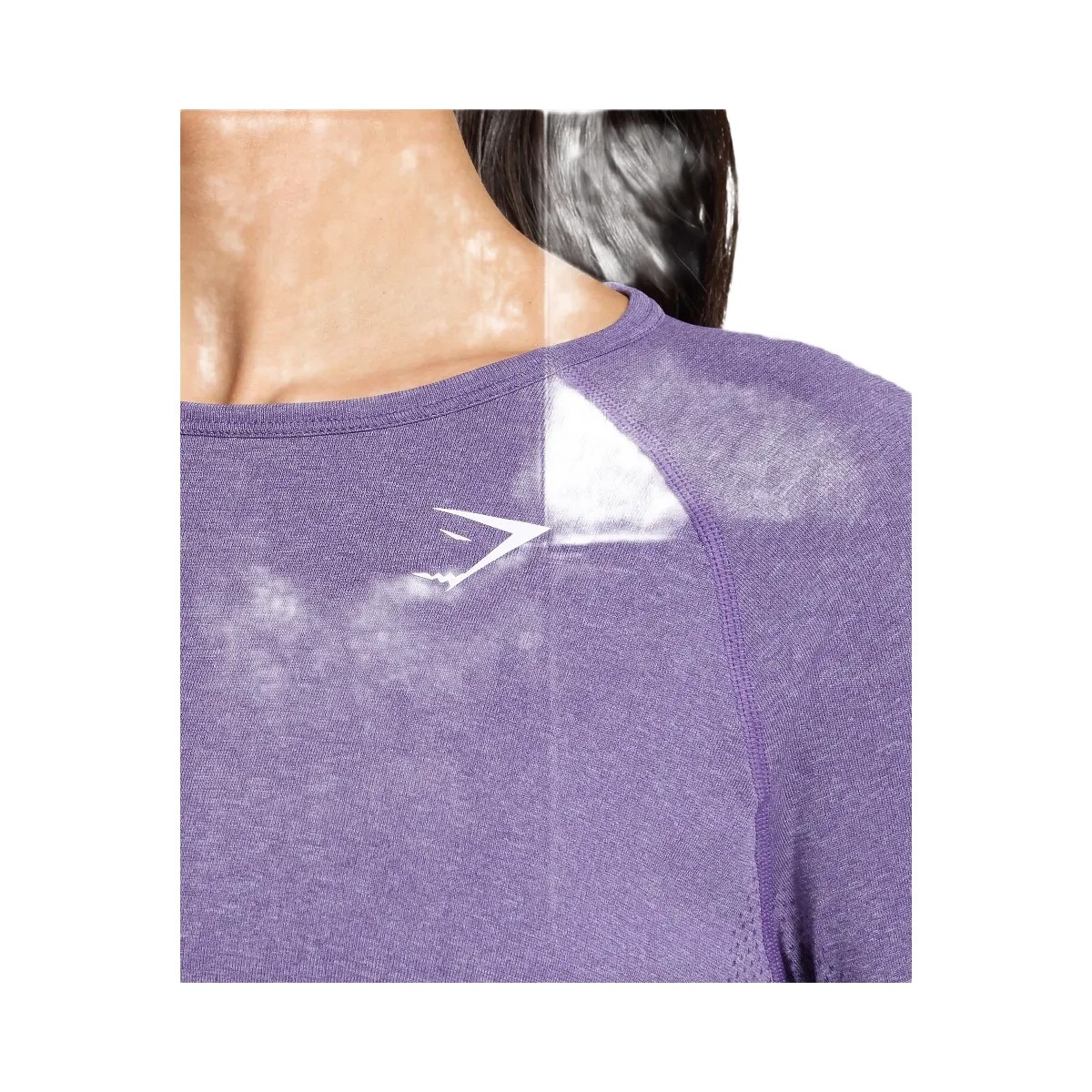 Gymshark Vital Light Long Sleeve Top - Functional Purple/Marl - HypeFly India View 6