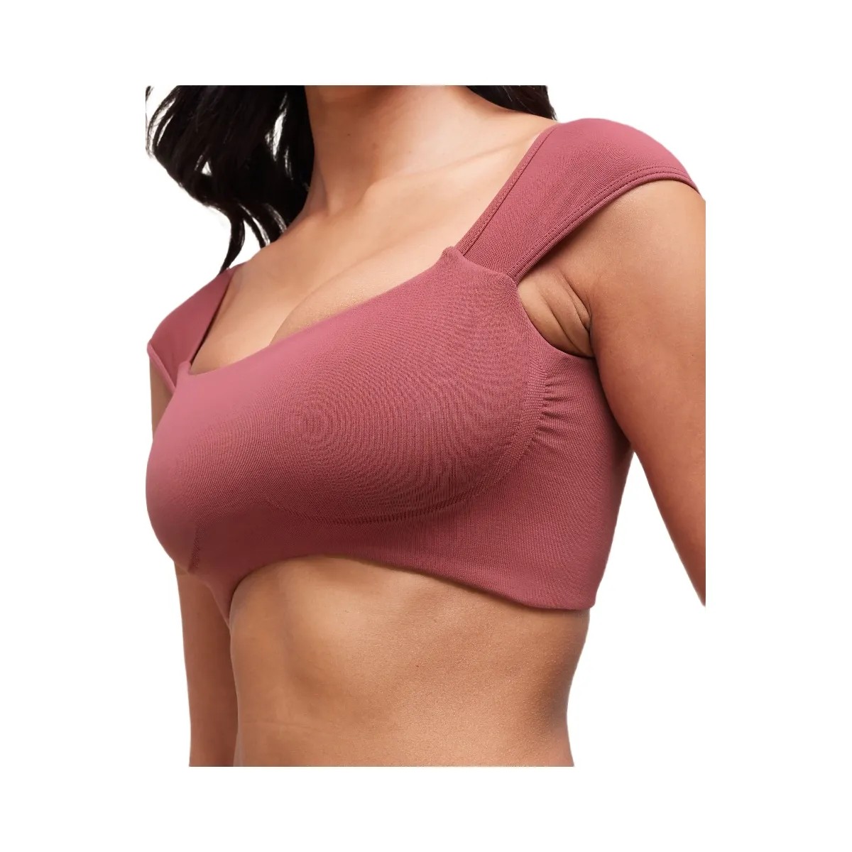 Gymshark Soft Sculpt Cap Sleeve Bralette - Washed Berry Pink - HypeFly India View 5