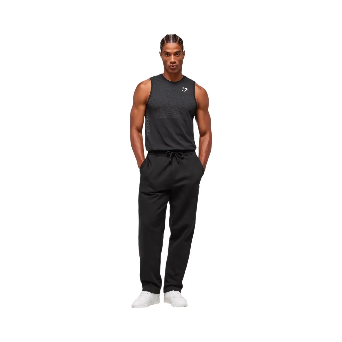 Gymshark Vital Tank - Black/Silhouette Grey - HypeFly India View 3