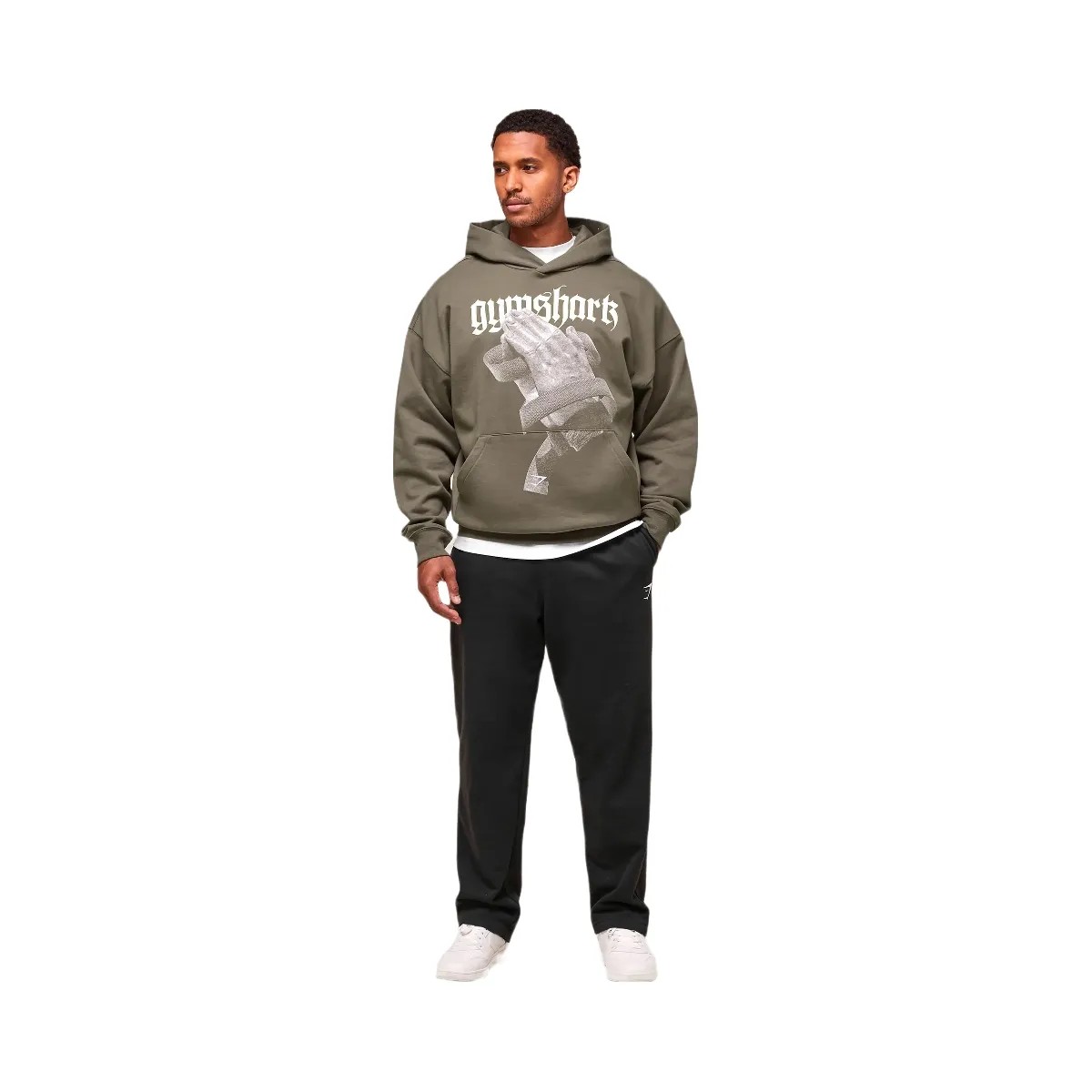 Gymshark Prayer Hands Hoodie - Camo Brown - HypeFly India View 3