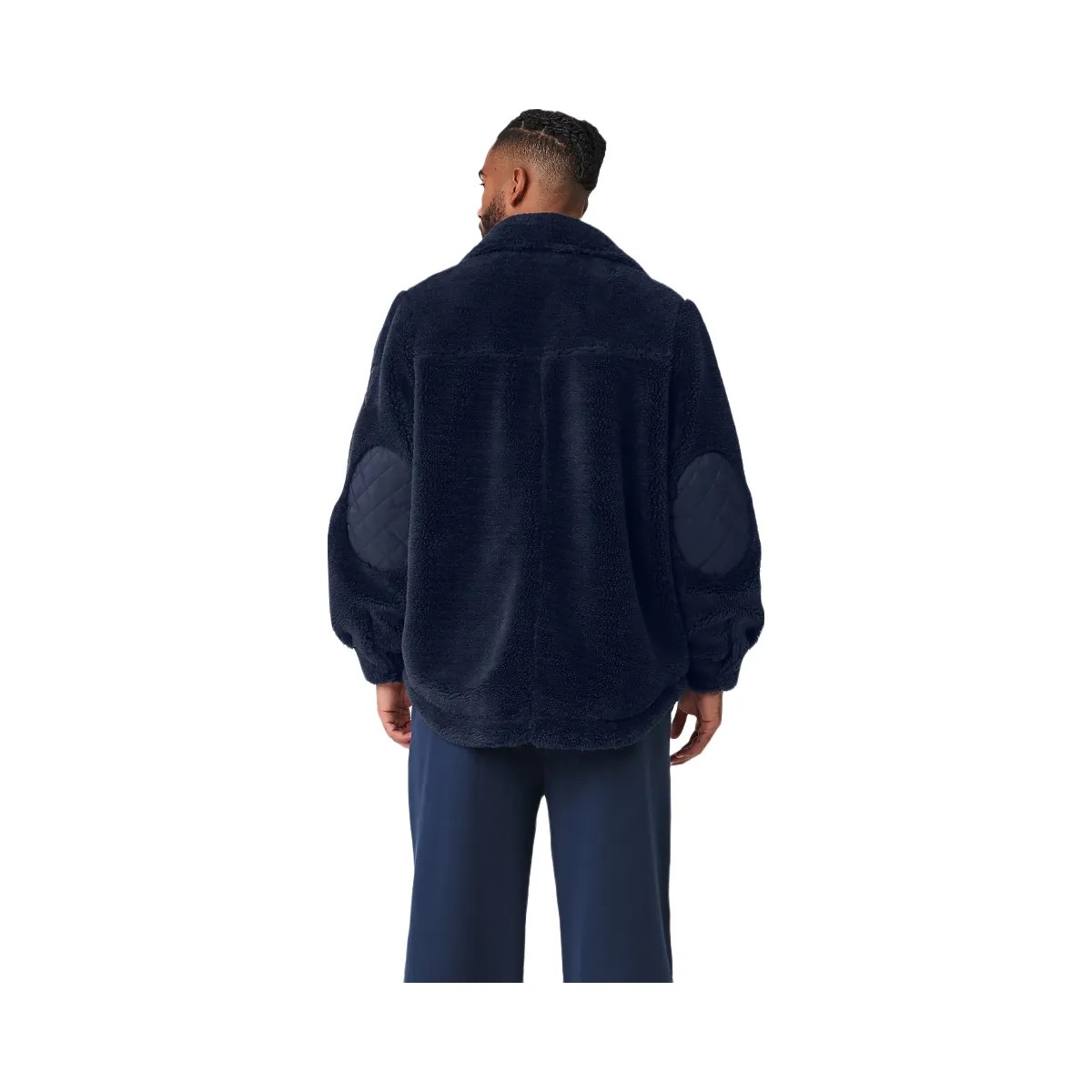 Alo Men's Sherpa Edge Shacket - Navy - HypeFly India View 3