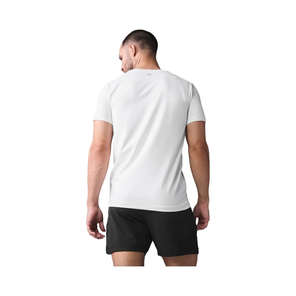Alo Men's Conquer Reform Crewneck Short Sleeve - White - HypeFly India View 2