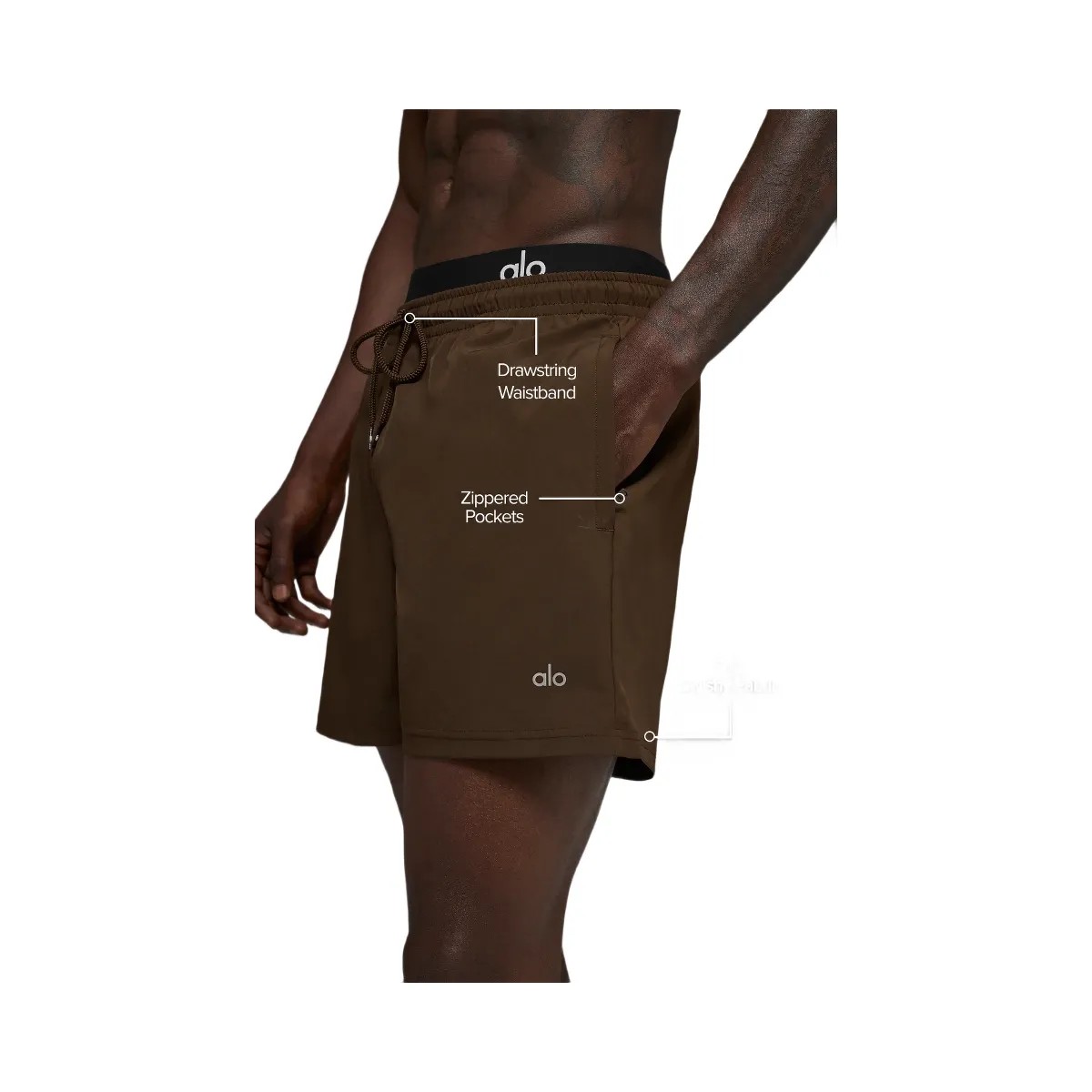 Alo Men's 7" Circuit Short - Espresso - HypeFly India View 2