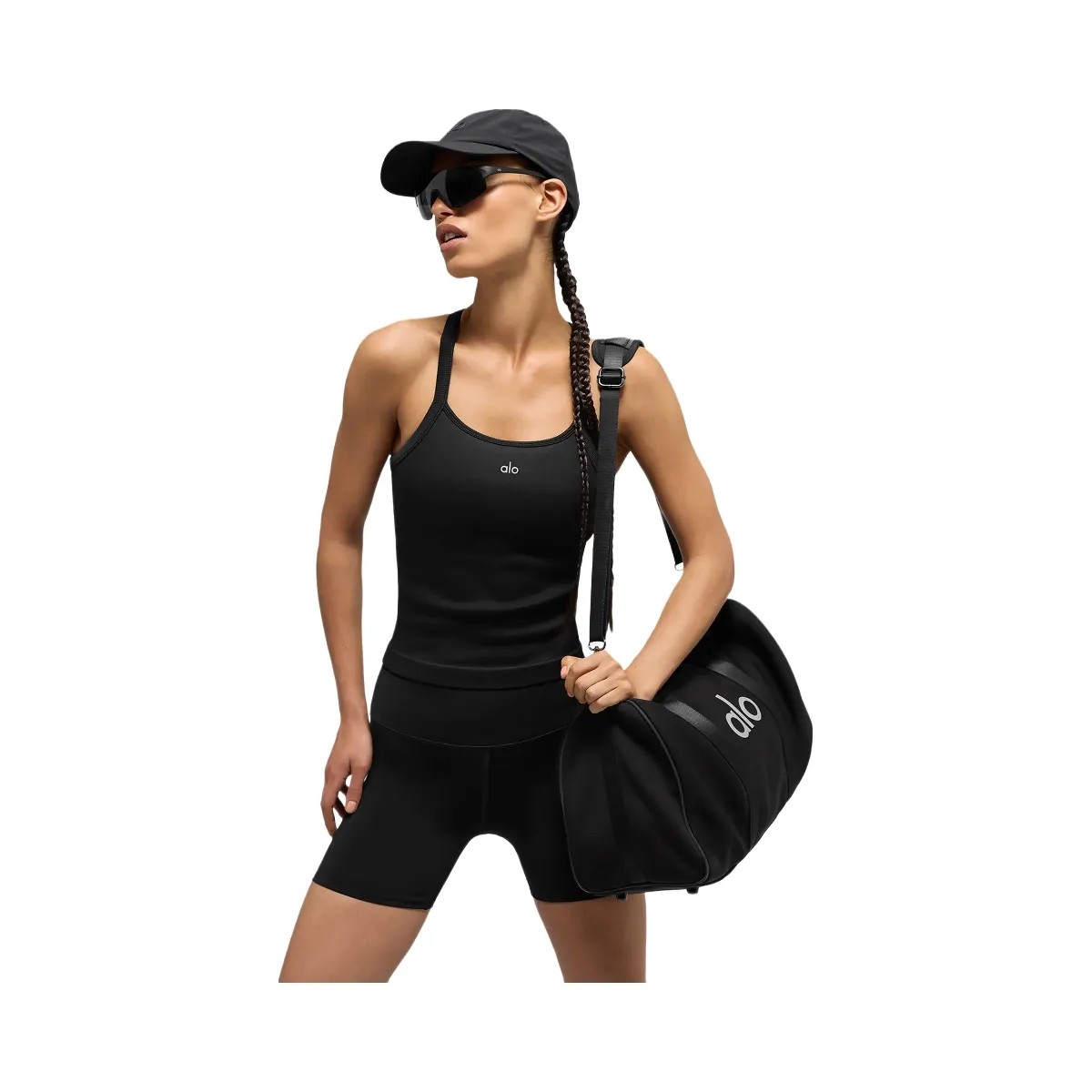 Alo Women's Seamless Ribbed Favorite Full Length Bra Tank - Black - HypeFly India View 1